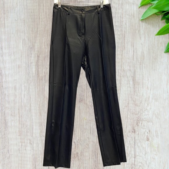 VINTAGE STAR CITY CLOTHING COMPANY -- Pleather Pants, Straight Leg, Front Zip - Picture 1 of 9
